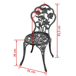 vidaXL Chaises de bistro lot de 2 Aluminium coulé Vert pas cher