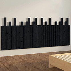 Avis vidaXL Tête de lit murale Noir 204x3x80 cm Bois massif de pin