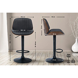 Non Lot de 2 tabourets de bar Nova simili cuir