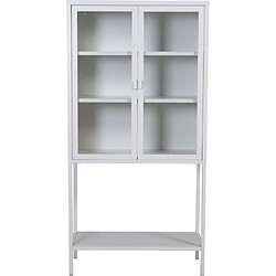 Acheter Venture Home Vitrine en acier 2 portes Misha blanc.