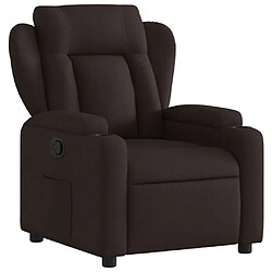 Maison Chic Fauteuil inclinable,Fauteuil luxe de relaxation Marron foncé Tissu -MN96000