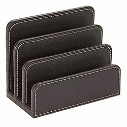 Osco Faux Leather Letter Holder - Brown