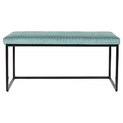 Avis The Home Deco Factory Banc en métal assise en velours Giulia vert céladon.