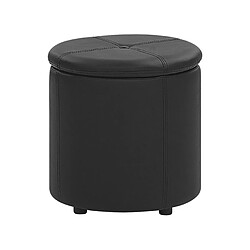 Beliani Pouf MARYLAND Noir Cuir PU