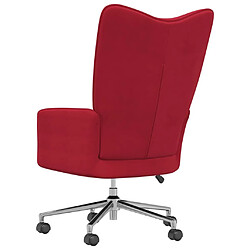 Acheter Maison Chic Chaise de relaxation | Fauteuil relax Rouge bordeaux Velours -GKD72615