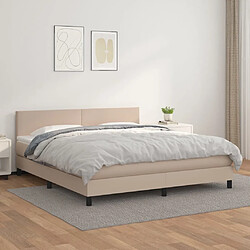 Maison Chic Lit Adulte - Lit simple Lit à sommier tapissier avec matelas moelleux - Meuble de Chambre - Cappuccino 180x200 cm -MN65428