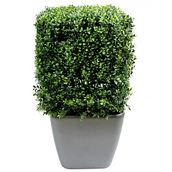 Avis Pegane Plante artificielle haute gamme Spécial extérieur, Buis carré artificiel couleur vert - Dim : 50 x 32 x 32 cm