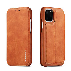 Wewoo Coque Pour iPhone 11Pro Max Hon Série Antique Etui en cuir avec fentes cartes & support & portefeuille Marron