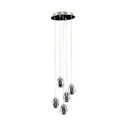 Luminaire Center Suspension Huelto Acrylique,acier,aluminium Chrome