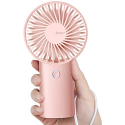 Acheter (Rose) Mini Ventilateur Portatif JISULIFE, Petit Ventilateur à Main, Ventilateur De Poche Rechargeable USB Portable [4000mAh, 5-20 Heures de Travail] Batterie Ope