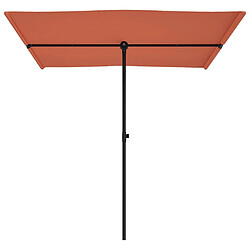 Avis vidaXL Parasol de jardin avec mât en aluminium 2x1,5 m Terre cuite