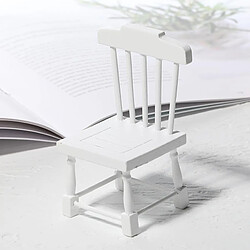 Dollshouse Miniature Table À Manger Fauteuil 1:12 Puppenhaus Meubles Décor Blanc pas cher