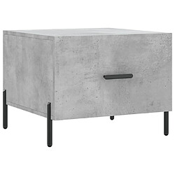 Maison Chic Table basse,Table Console Table d'appoint, Table pour salon gris béton 50x50x40 cm bois d'ingénierie -MN67315