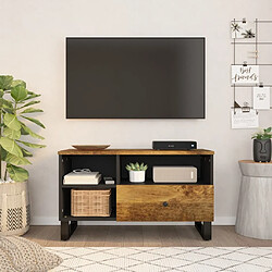 Maison Chic Meuble TV scandinave - Banc TV pour salon 80x33x46 cm bois de manguier et d'ingénierie -MN91317