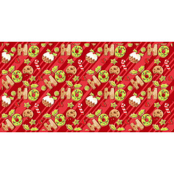 Alter Chemin de cuisine, 100% Made in Italy, Tapis antitache avec impression numérique, Tapis antidérapant et lavable, Modèle de Noël - Hawaï, cm 100x52