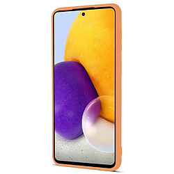 Coque en silicone antichoc avec porte-carte orange pour votre Samsung Galaxy A72 4G/5G