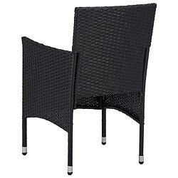 Maison Chic Lot de 2 Chaises de jardin,Fauteuil d'extérieur Résine tressée Noir -MN19878 pas cher