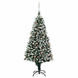 vidaXL Arbre de Noël artificiel pré-éclairé/boules pommes de pin 240cm