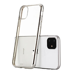 Wewoo Coque Souple Pour iPhone 11 GEBEI de protection antichoc TPU Plating Argent