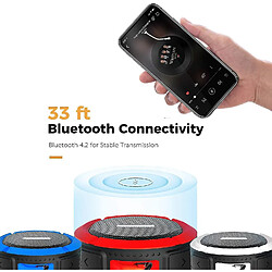 Universal Haut-parleur Bluetooth sans fil, haut-parleur de douche portable sans fil, temps de jeu 6H, son HD fort avec ventou et crochet robuste (vert) pas cher