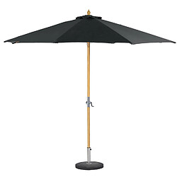 Hesperide Parasol droit rond en bambou Tinaei - Diam. 300 cm - Gris ardoise