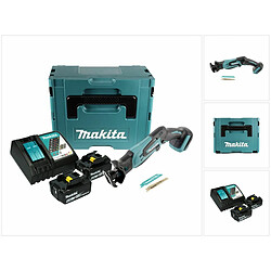 Makita DJR 183 RGJ Scie sabre sans fil 18 V + 2x Batteries 6,0 Ah + Chargeur + Coffret Makpac