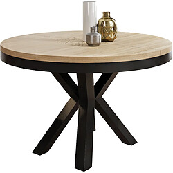 WFL GROUP Table Extensible Clara - 100 cm Chêne Sonoma