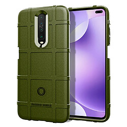 Wewoo Coque Pour Xiaomi RedMi K30 TPU antichoc à couverture complète vert armée