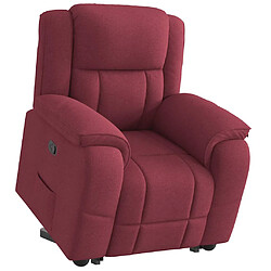 vidaXL Fauteuil inclinable rouge bordeaux tissu