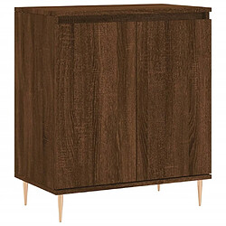 Maison Chic Buffet,Meuble de Rangement,commode pour salon,Cuisine Chêne marron 60x35x70 cm Bois d'ingénierie -MN26326