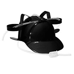 Nouveauté Boire Casque Bière Chapeau Boisson Support Soda Fête Stag Faire Jeu Noir