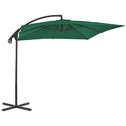 Maison Chic Parasol Jardin | Parasol en porte-à-feux avec mat en acier 250 x 250 cm Vert - GKD65270