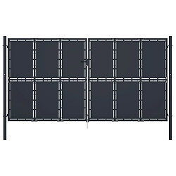 vidaXL Portail de jardin Acier 400 x 175 cm Anthracite