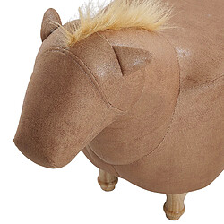 Beliani Repose-pied HORSE Beige sable Cuir PU pas cher