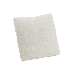 Aubry Gaspard Coussin en coton bouclettes blanc 45 x 45 Carré.