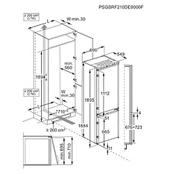 Réfrigérateur combiné intégrable à glissière 376l - KNG7TE75S - ELECTROLUX pas cher