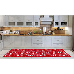 Alter Chemin de cuisine, 100% Made in Italy, Tapis antitache avec impression numérique, Chemin de table antidérapant et lavable, Modèle de Noël - Charity, cm 280x52