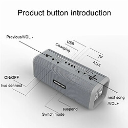 Acheter Universal Haut-parleur Bluetooth sans fil portable Subwoofer étanche Sous -woofer Soundbar Support USB TF Internet Radio | Haut-parleurs portables (Noir)