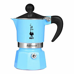 Cafetière Italienne Bialetti Rainbow Bleu Métal Aluminium Thermoplastique 60 ml