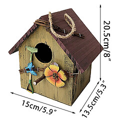 Avis Universal Maison Mur Montagne Extérieur Résistant à la Pluie Nid d'Oiseau Art en Bois Villa en Bois Balcon Éleveur d'oiseaux Jardin suspendu Décoration de cour | Nid de cage d'oiseaux