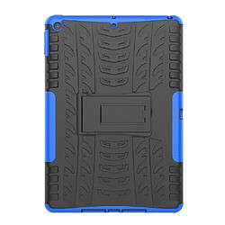 Wewoo Housse Étui Coque Pour iPad 10.2 Texture de pneu TPU + PC antichoc avec support Bleu