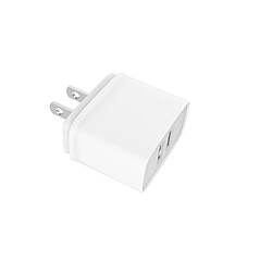 Jaym - Chargeur double Rapide 12w 2 Usb 2,4a pour Apple iPhone 16, Samsung, Android, Tablettes - Blanc pour iPad Pro, iPhone 16/15/14/13 Plus Pro Max, Galaxy S24/S23/S22, Note20,Pixel, Apple Watch