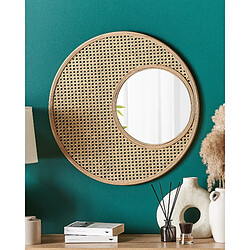 Beliani Miroir PALAU 60 cm Naturel