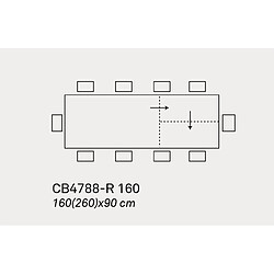 Avis Inside 75 Table extensible 10 couverts EMINENCE FAST 260 cm pieds métal plateau céramique plomb