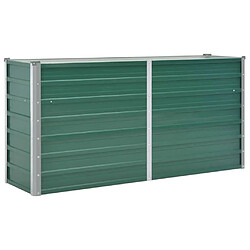 vidaXL Lit surélevé de jardin Acier galvanisé 160x40x77 cm Vert