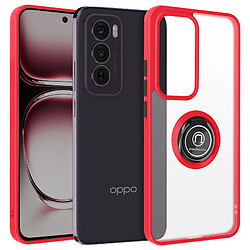 Avizar Coque pour Oppo Reno 12 Bague Métallique Support Vidéo Rouge