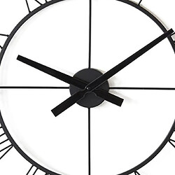 Avis Mes Horloge industrielle ronde 60 cm avec chiffres romains en métal noir