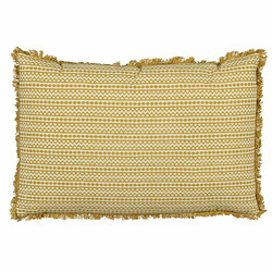 BigBuy Home Coussin Coton Beige Moutarde 60 x 40 cm