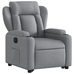 Avis Maison Chic Fauteuil Relax pour salon, Fauteuil inclinable électrique gris clair tissu -GKD22566