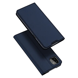 Dux Ducis Etui en PU avec support et porte-carte bleu pour votre Samsung Galaxy A22 5G (EU Version)